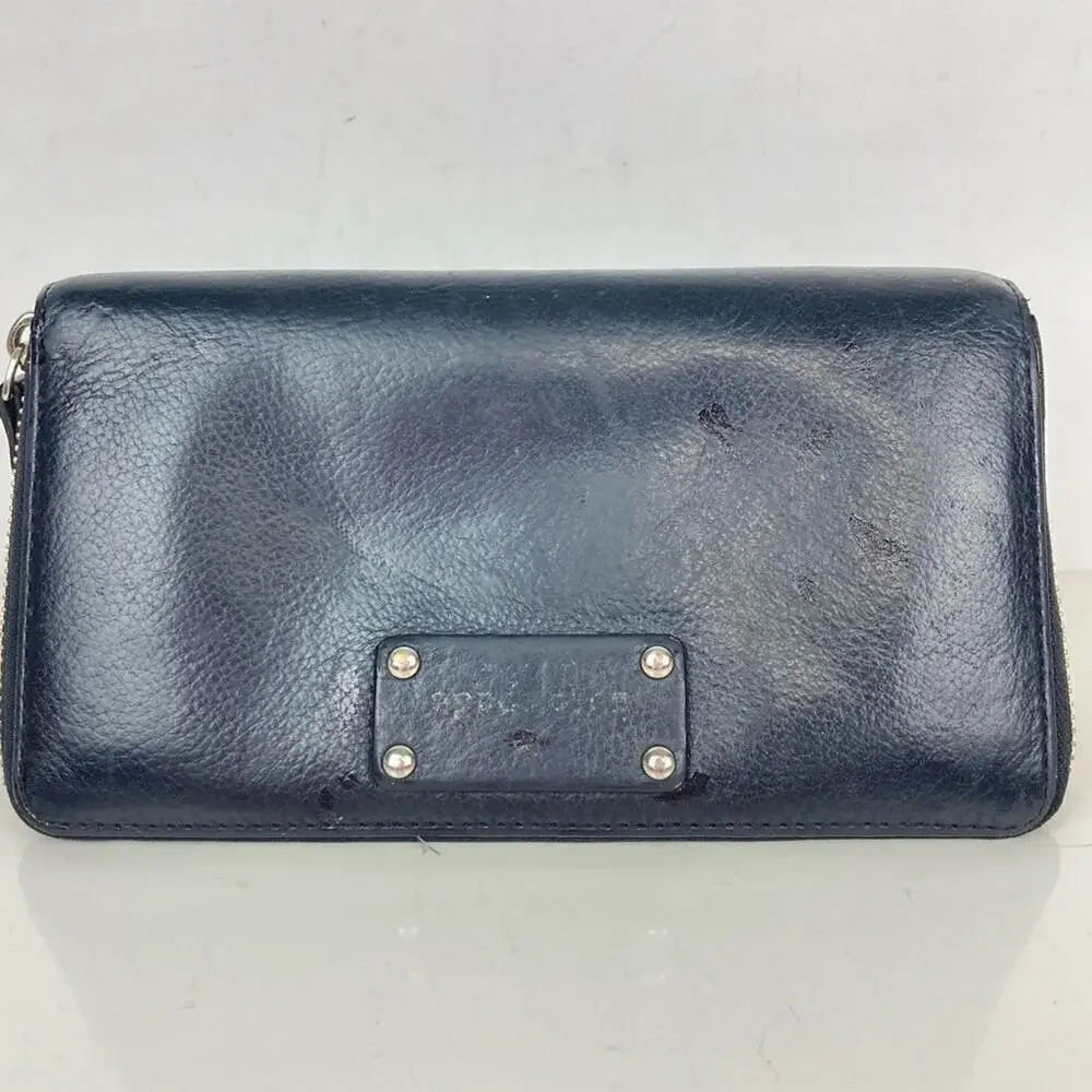KATE SPADE Berkshire Black Leather Zip Around Wallet